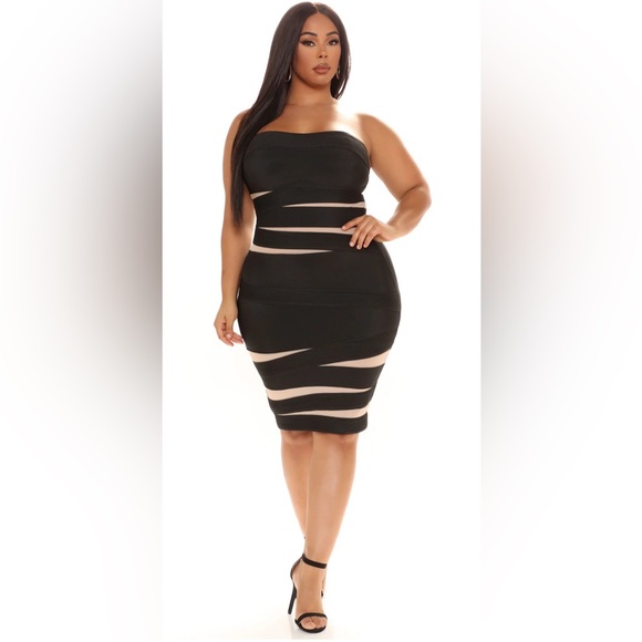 Fashion Nova Dresses & Skirts - Elegant Black Strapless Dress